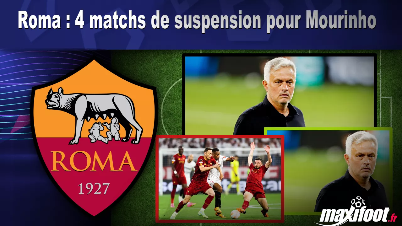 Roma : 4 matchs de suspension pour Mourinho – Football